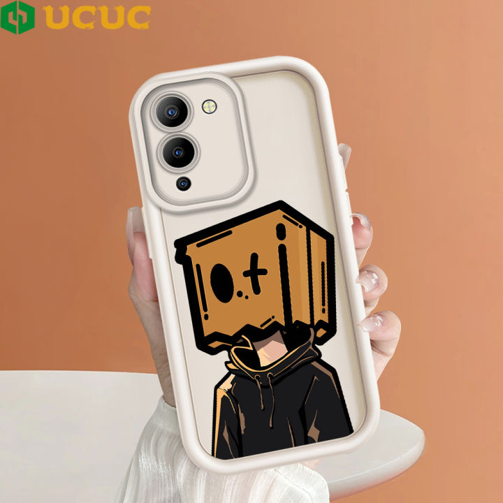 UCUC for Infinix Note 12 G96 Back Cover Love Lonely Box Man Ladder Camera Soft Rubber Phone Case
