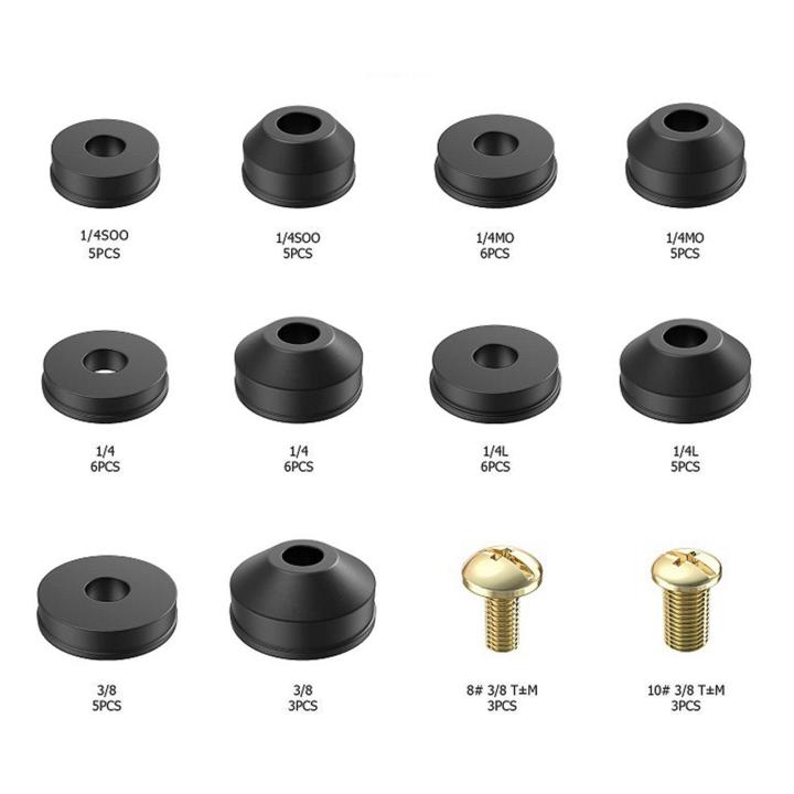 Rubber Washer Good Sealing Flat Beveled Rubber Faucet Washers with Screws Set