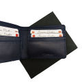 Pocket Size Blue Doted Leather Wallet. 