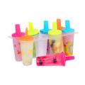 Popsicle Molds Set, 6 Pcs Ice Lolly Moulds DIY Ice Cream Pop Molds for Children, Toddlers and Adults. 
