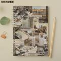 Beige Aesthetic - A4 Spiral Notebook with Plastic Sheet. 