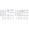 Vertical Blind Repair Carrier with Stem Vertical Blinds Repair Kit White Blinds Replacement Parts 40Pcs. 