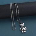 New Necklace With Movable Limb Cartoon Cute Couple Bear Necklace Female Teddy Bear Pendant Necklace. 