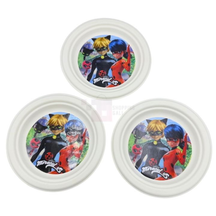 Miraculous Paper Plates - 7 inch - Paper Plates - Miraculous Theme - Red - Unisex - Pack Of 10