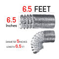 KITCHEN EXHAUST ALUMINIUM PIPE FOR CHIMNEY/ KITCHEN HOOD DIAMETER (HOLE) 6.5 Inches IMPORTED BEST QUALITY. 