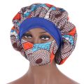 Hats African Pattern Adjustable Women Wide Elastic Band Nightcap for Party. 