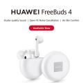 HUAWEI FreeBuds 4 Wireless Bluetooth Open-fit Earphones with Hybrid Active Noise Cancellation, High-Resolution Sound Triple-Mic Earbuds, Intelligent Audio Connection, Fast Wired Charging, Long Battery Life, Color Ceramic White. 