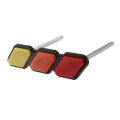 3X Tri-Color Front Grille Badge Emblem for Toyota Tacoma 4Runner RAV4. 