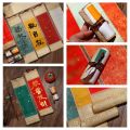 Portable Painting Drawing Paper Gilded Rice Paper Scroll Self-made Gifts Chinese Style Mini Batik Trumpet Scroll Blank Hanging Scroll Handcrafts Calligraphy Mounting Scroll Office Home Decoration. 