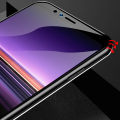 Biruiqu 2Pcs For Sony Xperia 5 9H 2.5D Full Cover Tempered Glass Screen Protector Film Black. 