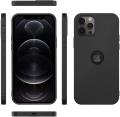 iPhone 12 Pro Max Matte Black Soft Silicone Flexible TPU Slim Back Cover Shockproof Protective Case. 
