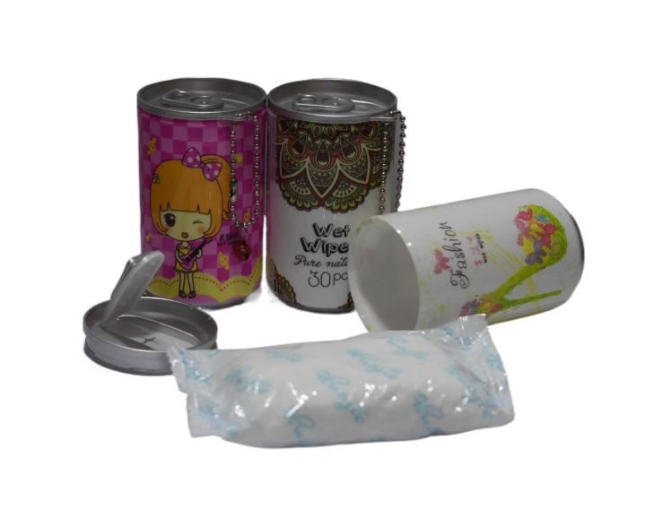 Wet Wipes For Kids - 30 pcs with Amazing Cartoon Cane Designs Hand Cleaning For Kids