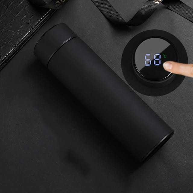 Temperature Display Vacuum Insulated Water Bottle ,Thermos Flask Made of Premium Stainless Steel Coffee Cup, Imported Best Quality Smart Stainless Steel Thermos Water Bottle with Digital LED Temperature Display - 500 ML, Hot And Cold Water Bottle .