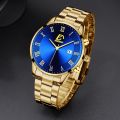 【DATA FROG Global MALL】Mens Gold Stainless Steel Watches Luxury Minimalist Quartz Wrist Watch Men Calendar Watch Watch Watch Homewer. 