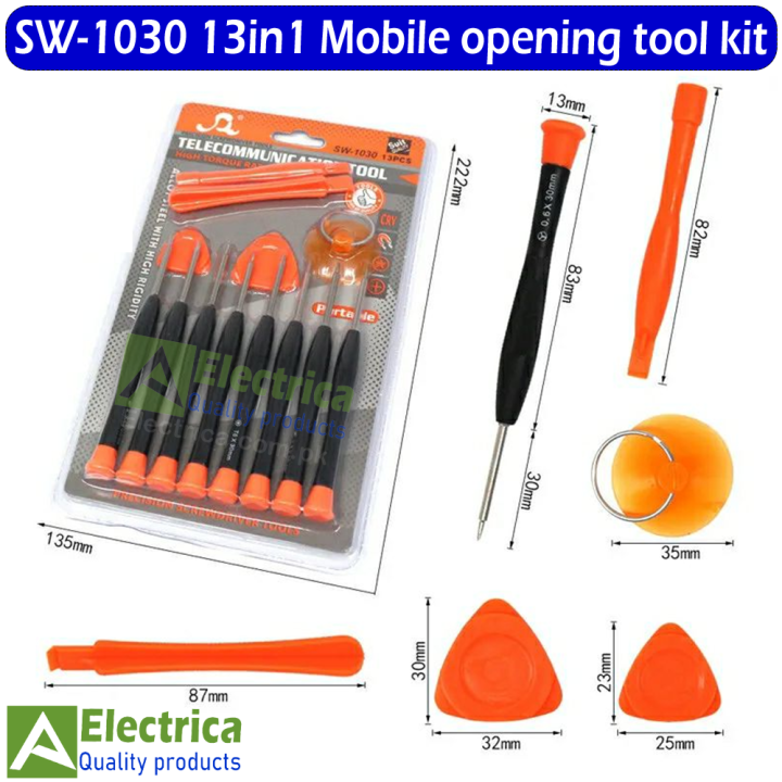 SW-1030 13 in 1 Mobile Phone Repair Screwdriver Set For Iphone Huawei Samsung Disassembly Opening Tools by electrica