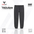 Unisex Charcoal Grey Slim Fit Running Trousers – Casual Gym Wear with Tight Bottoms for Summer. 