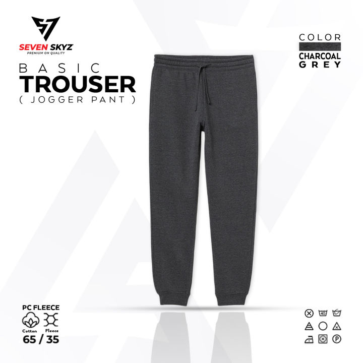 Unisex Charcoal Grey Slim Fit Running Trousers – Casual Gym Wear with Tight Bottoms for Summer