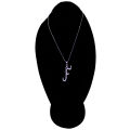 Silver Stainless Steel - J - Letter Stone Pendant For Women / Girls - J. 