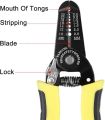 Electrician 10-22 AWG Wire Manual Stripper Cutter Yellow Black. 