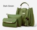 3-PC Ladies bags Handbag Set - Soft PU Leather Tote, Crossbody & Clutch Bags. 