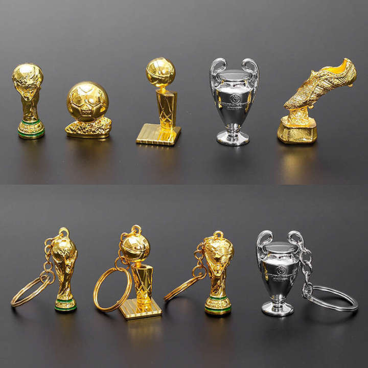 Champions Premier League, Ballon dOr, Golden Boot, La Liga Trophy, Mini Trophy Ornament, Football Accessories, Keychain