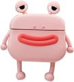 Airpods Pro Case, Pink Frog Silicone Protective Cases Cover Skin for Girls Women Men (Light Pink). 