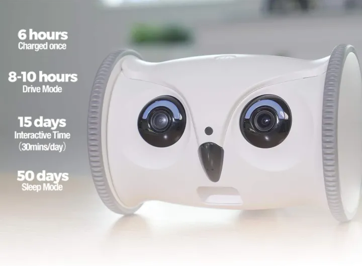 SKYMEE%20Owl%20Robot%20Toy%20for%20Dogs%20:%20Movable%20Full%20HD%20Pet%20Camera%20with%20Treat%20Dispenser,%20Interactive%20-%20Image%203