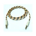 3.5mm AUX Cable highly Durable, Male to Male For Speakers/Headphones/Deck/Car Connection from Mobile to Amplifiers MultiColor. 