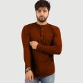 Ruku Garments Men's Long Sleeves Kurti T-Shirt Pack of 3. 