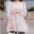 Women Buttons Patchwork Pullover Long Sleeve Blouse Tee Top Basic Shirt. 