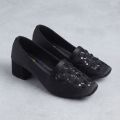 Multicolour Ladies Shoes - Shoes For Women - Block Heel Shoes - Sequin Shoes - Beaded shoes - Party Wear Shoes - Formal Shoes for Girls - Low Heel Shoes - Lofers For Women. 