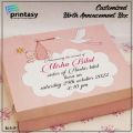 Customized Birth Announcement Boxes BA-G-29 500 Gram| Pack of 10. 
