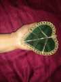 1pcs Green Pan Patta for Mayon Mehndi  Rasam bridal Groom  Mayoon Rasm e Hina Leaf for Girl Boy Women Men  Mayoon Beautiful soft Velvet Paan patta. 