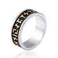 Wholesale Ring Jewelry Amulet Rune Words Odin 's Symbol Stainless Steel Viking Runes Ring. 
