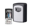 Key Lock Box Wall Mounted, AURURA 4 Digit Combination Lockbox for Outside, House Keys - 5 Keys Capacity, Key Safe Security Storage Lock Box for Indoor,  Outdoor, Garage, Garden, Store (1-Pack, Gray). 