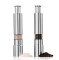 Techmanistan Stainless Steel Salt and Pepper Mill Grinder (1 Piece), Stainless Steel Manual Salt Grinder, Pepper Grinder, Spice Mill, Salt Mill, Pepper Mill, Handheld Salt & Pepper Mill. 
