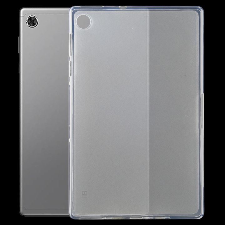 For Lenovo Tab M10 Plus 0.75mm Ultrathin Outside Glossy Inside Frosted TPU Soft Protective Case(Transparent)