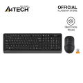 A4Tech FG1012S - 2.4G Wireless Desktop Set- Silent Clicks Mouse - 1200 DPI - FN Hot Keys - Auto Power Saving - For PC/Laptop. 
