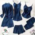 Ladies Nighty Set - 5 Piece Bridal Night Suit for Women and Girls. 