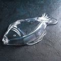 Fish Shaped Glass Serving Dish/ Food Tray/ Food Platter. 