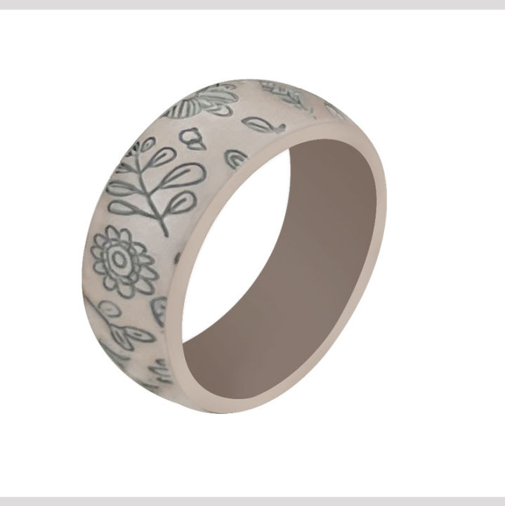 Wholesale Promotional custom Laser logo Sport silicone Rubber finger ring wedding band o rings for women men Workers
