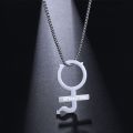 Stainless Steel Female Gothic Symbol Internet She Devil Igirl Choker Necklace Women Streetwear Heart Pendant Chain Necklace. 