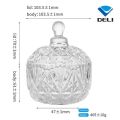 Glass Candy Jar with Lid - Crystal Candy Jar. 