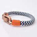 Fashion Cool Man Bracelet Stainless Steel Copper Color Screw U Shackle Nylon Rope Men Bracelets. 