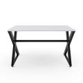 X shape Office Desk Computer Desk Home Office Writing Desk Study Desk Modern Workstation Office Table, Study Table with Wooden Tabletop and Metal Frame. 