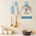 Self Adhesive Pot Lid Holder No-Punch Wall-Mounted Rotatable Pot Lid Rack Adjustable Hanging Pan Cover Organizer Cutting Board Storage Kitchen Household Set Kitchen Tools. 