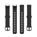 For Fitbit Luxe Silicone Color Buckle Watch Band, Size:S(White). 