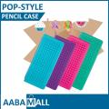 Silicone Pencil Box - PINK. 
