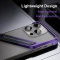 HOCE Luxury S Shape Aluminum Alloy Phone Cases For iPhone 14 15 16 Pro Max Case Metal Invisible Bracket Cooling Shockproof Frameless Hollow Back Cover. 