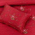 Mahogany Silk Embroidered Bed Sheet Set. 